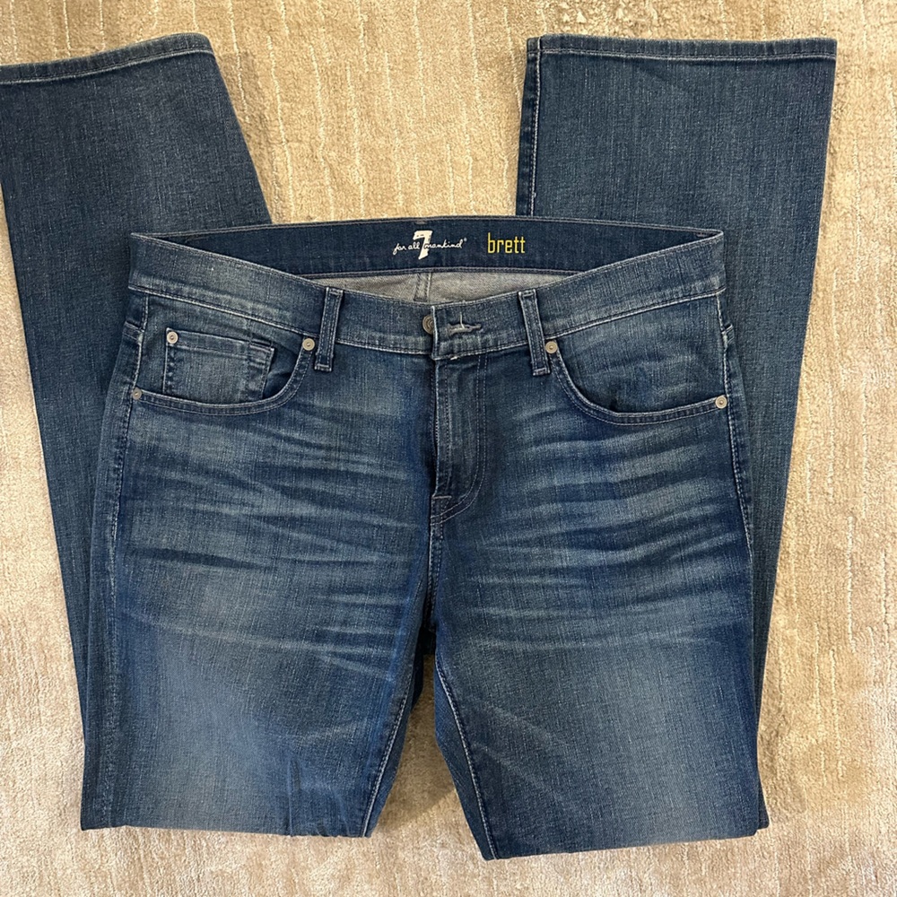 7 for all Mankind Jeans, means, 34 waist, Brett